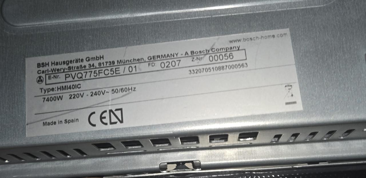 Bosch inductie kookplaat