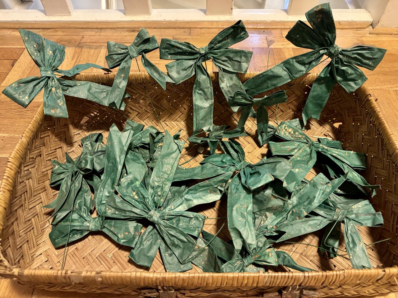 Kerstboomdecoratie groen met goud