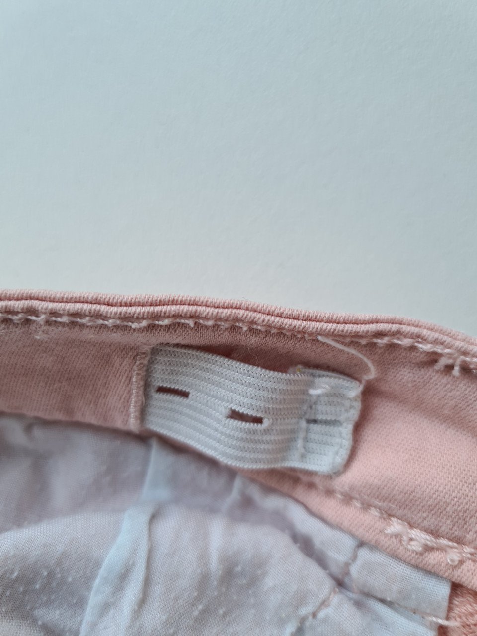 Roze skinny stretch spijkerstof broek van Benetton Maat 152