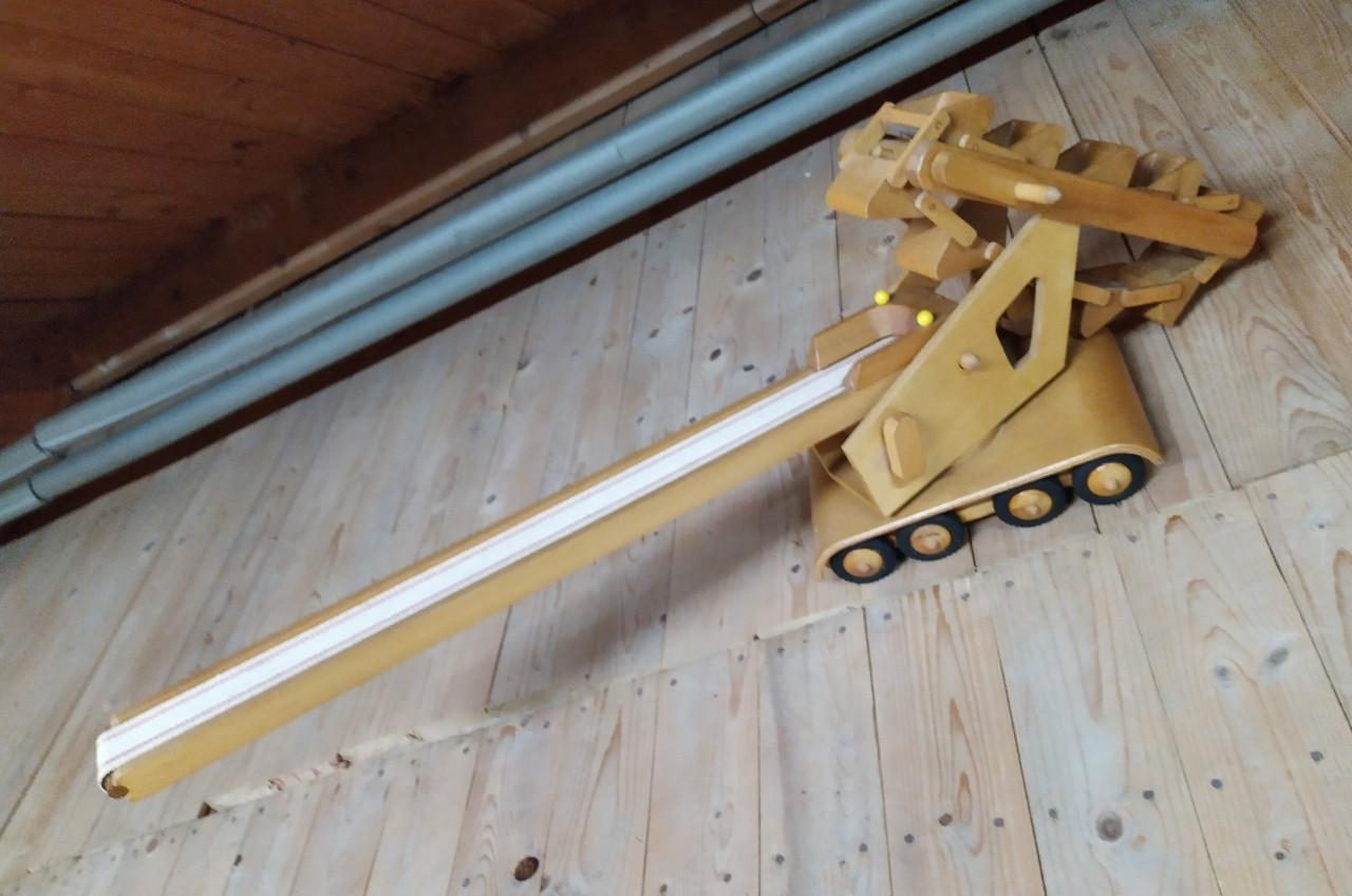 Houten speelgoed: transportband