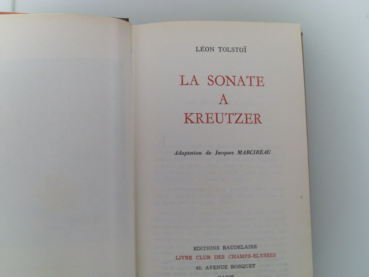 Leo Tolstoi La sonate à Kreutzer