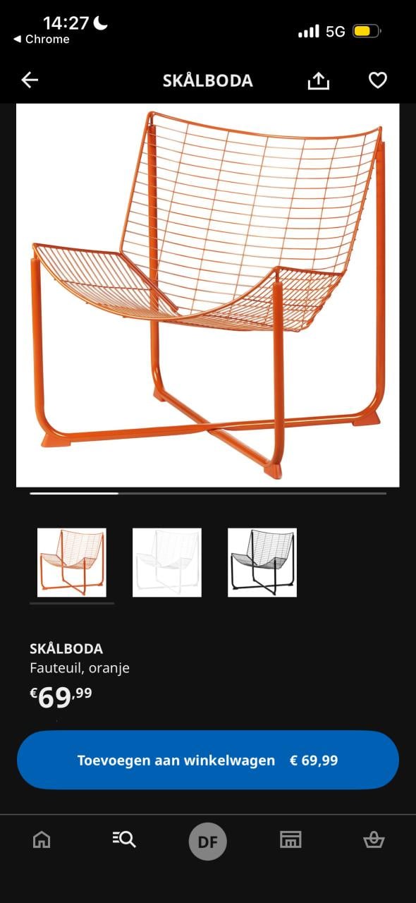 Stoel oranje ikea SKÅLBODA Fauteuil