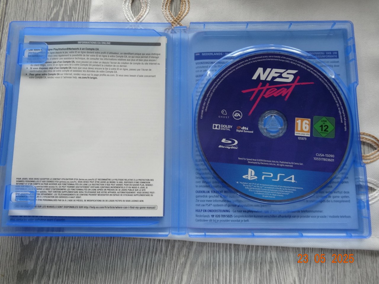 Goed werkend PS4 game NFS Heat, geen krasje