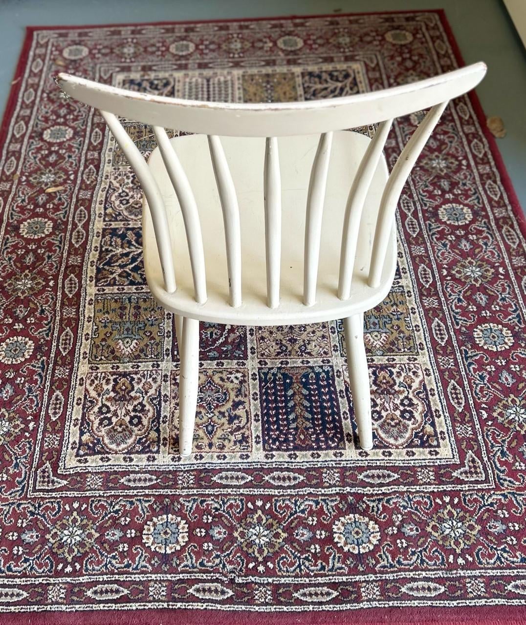 Set-4 vintage Åkerblom spijlenstoelen-Zweeds design j-50/60