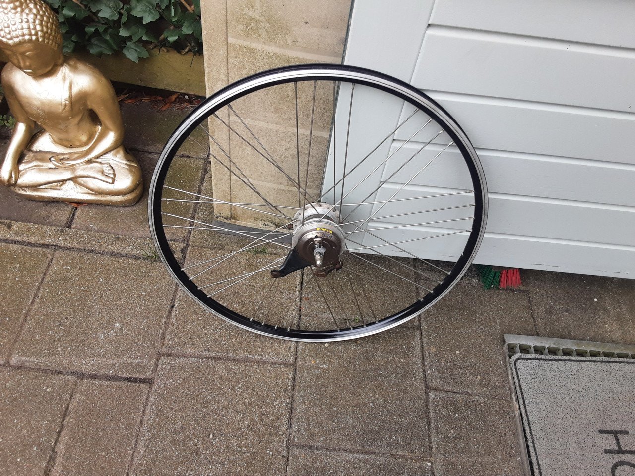 28 inch shimano nexus achterwiel, 7 speed,rollerbrake rem