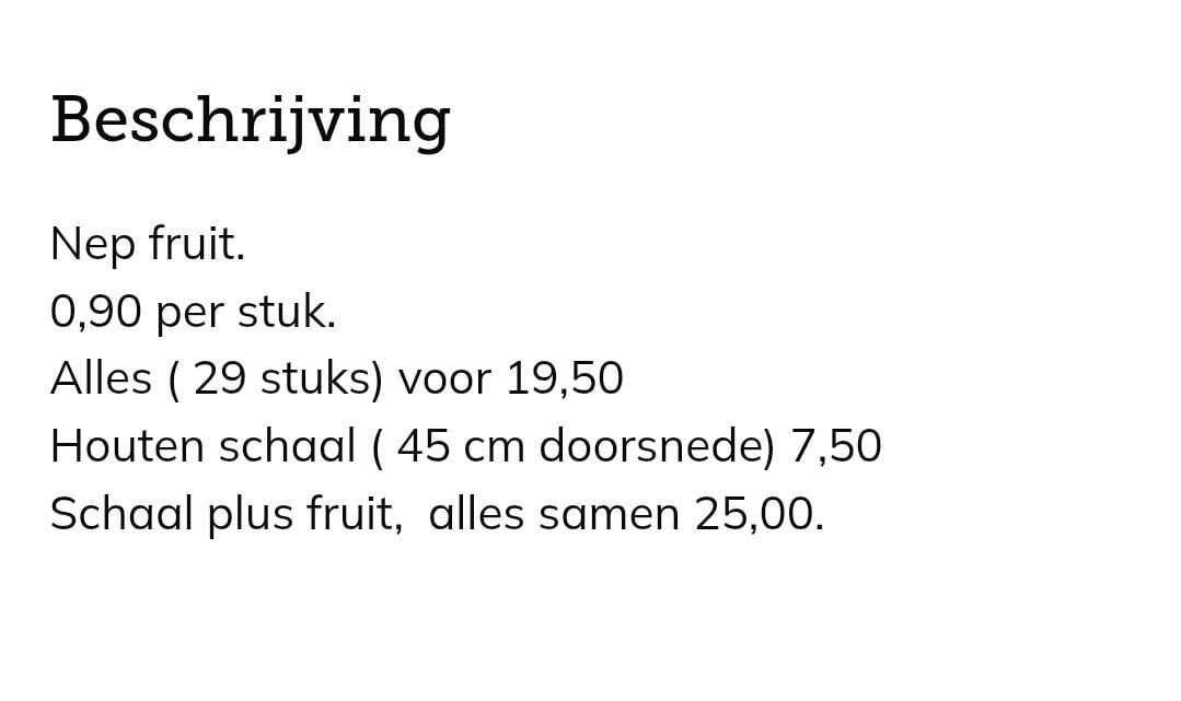 Decoratie fruit