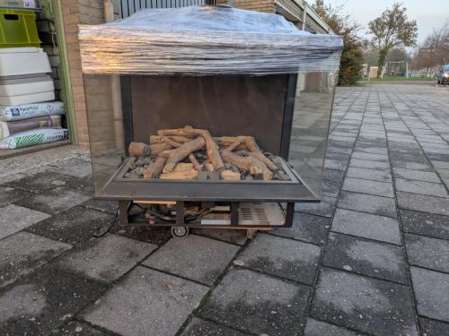 Gesloten gashaard 3-zijdig glas
