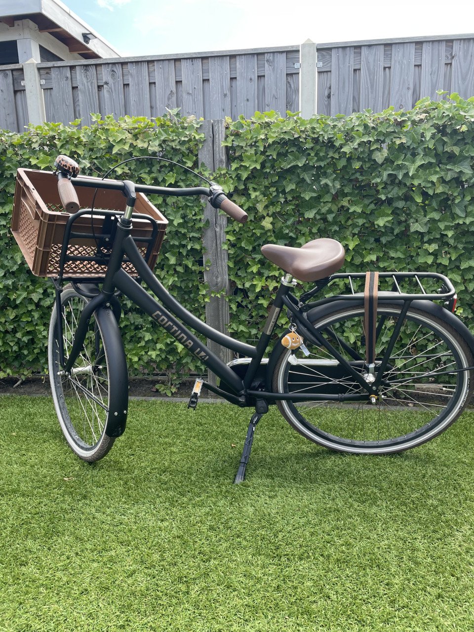 Prachtige cortina meisjesfiets 26 inch matzwart