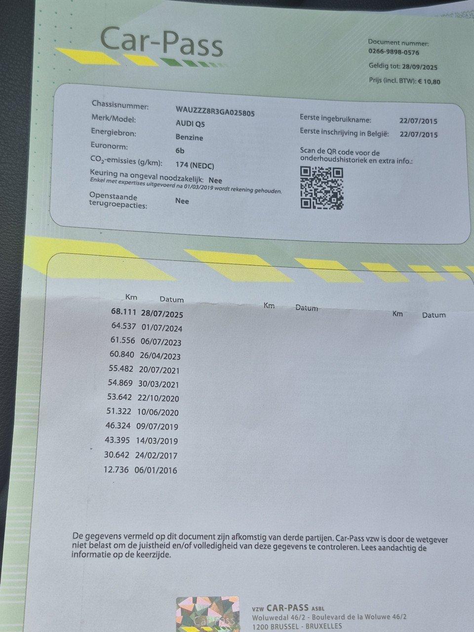 Audi g5 2.0 tfsi met 70dkm