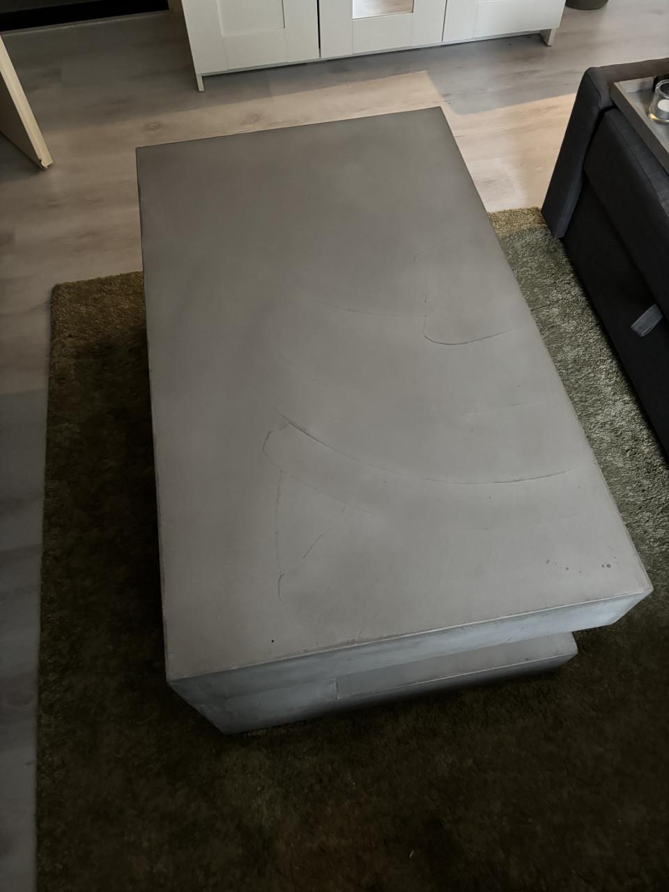 Salontafel antraciet betonlook