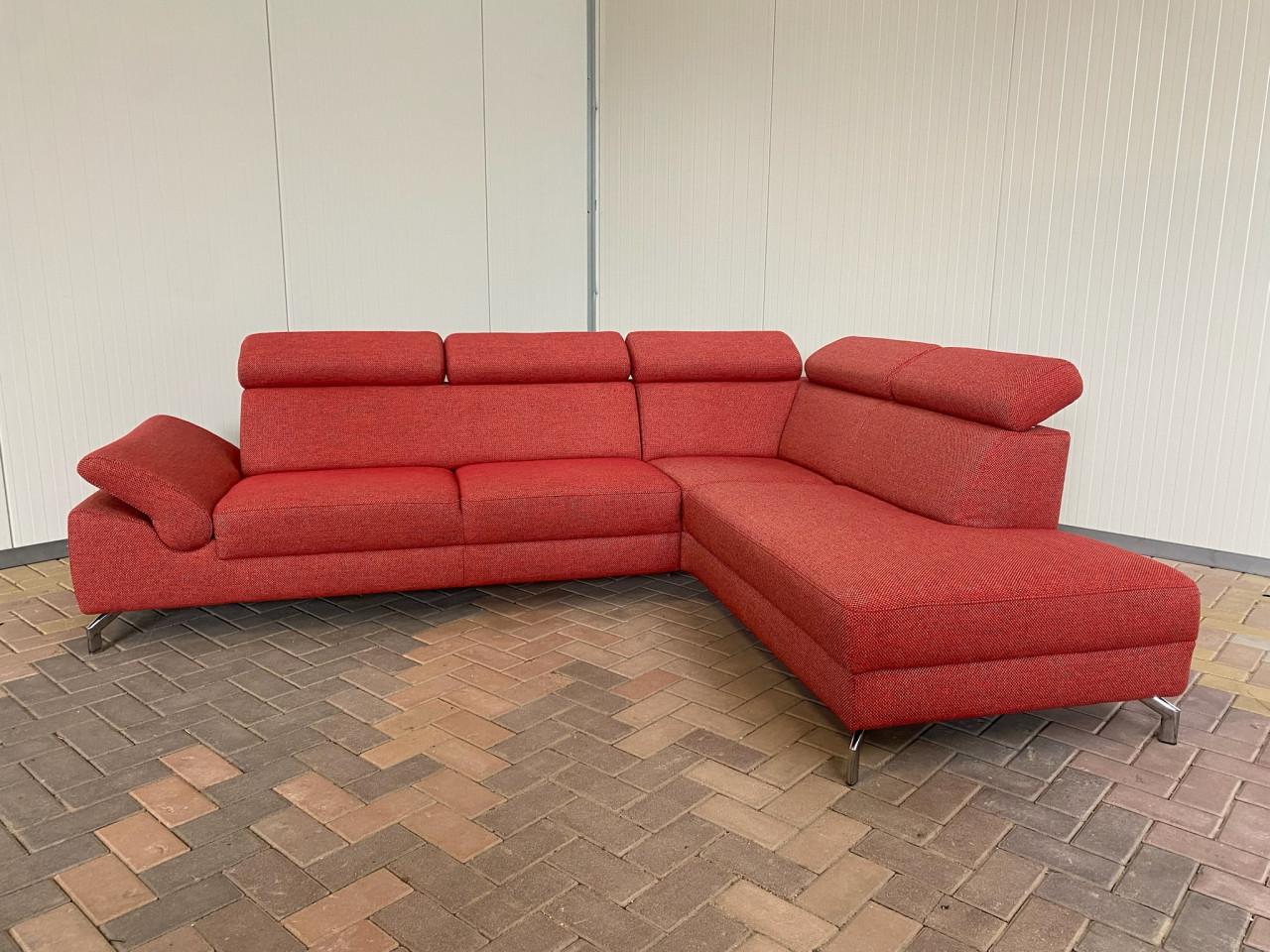 GRATIS LEVERING HEEL NL Mooi Rode Stoffen Hoekbank