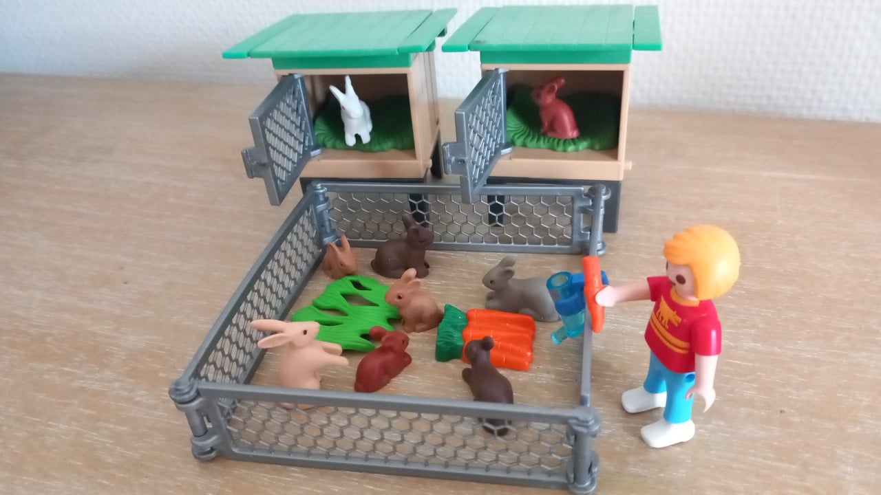 Playmobil konijnenhok met ren setnr 6140