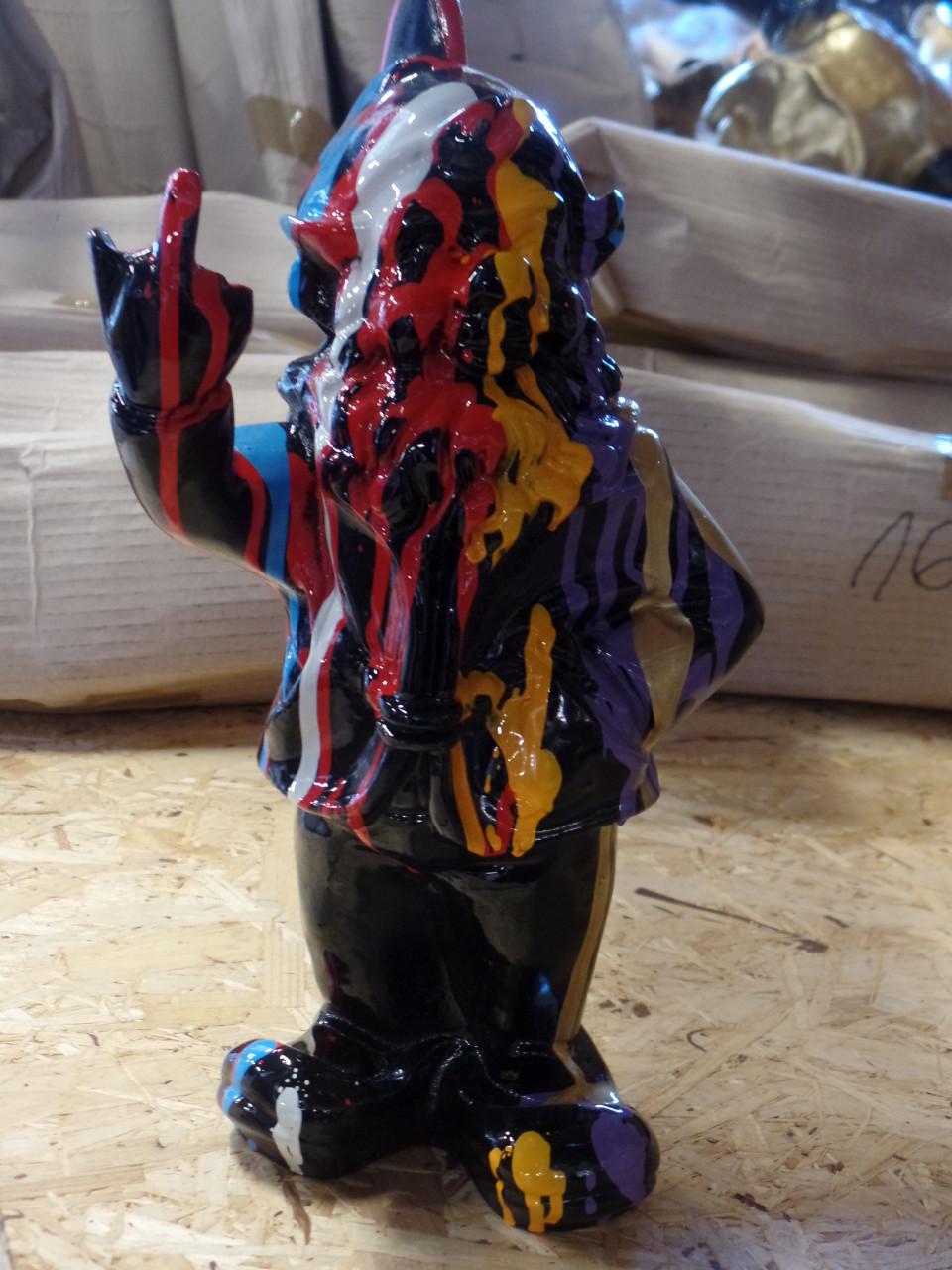 Kabouter met middelvinger Goud decoratie