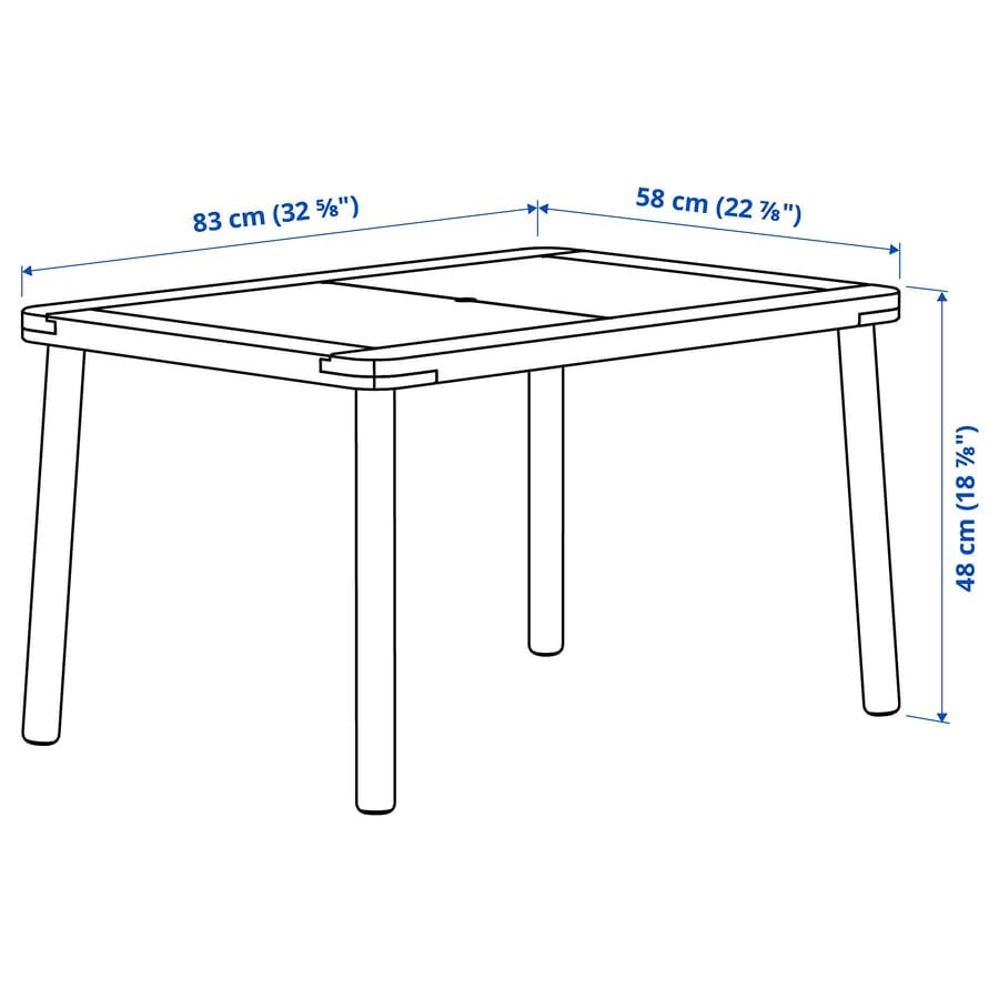 FLISAT Kindertafel / speeltafel + krukjes