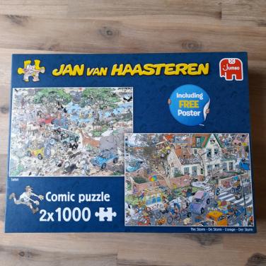 Puzzels Jan van Haasteren 2x1000st  Safari/De Storm