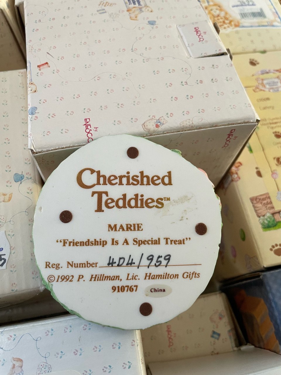 Verzameling cherished teddies in originele doosjes met certificaat