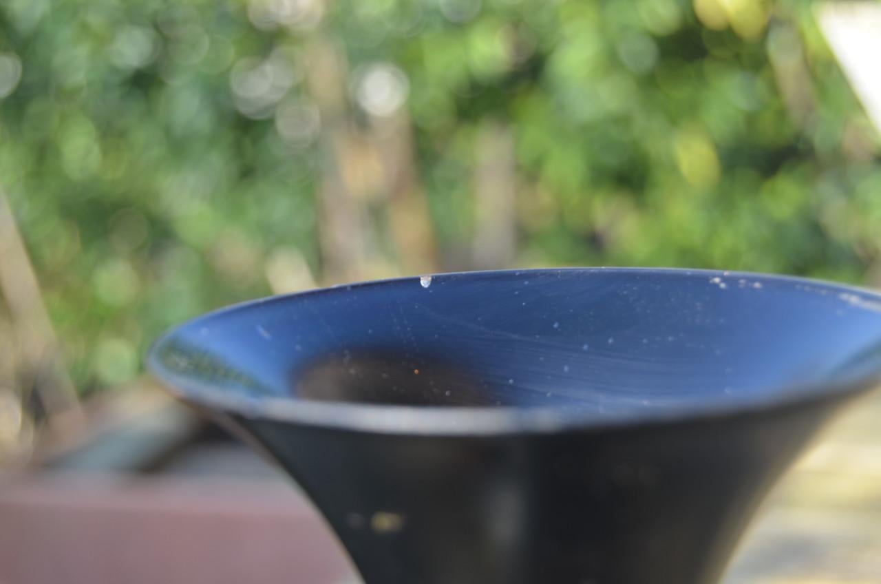 Fraaie zwarte Murano vaas, jaren '50.