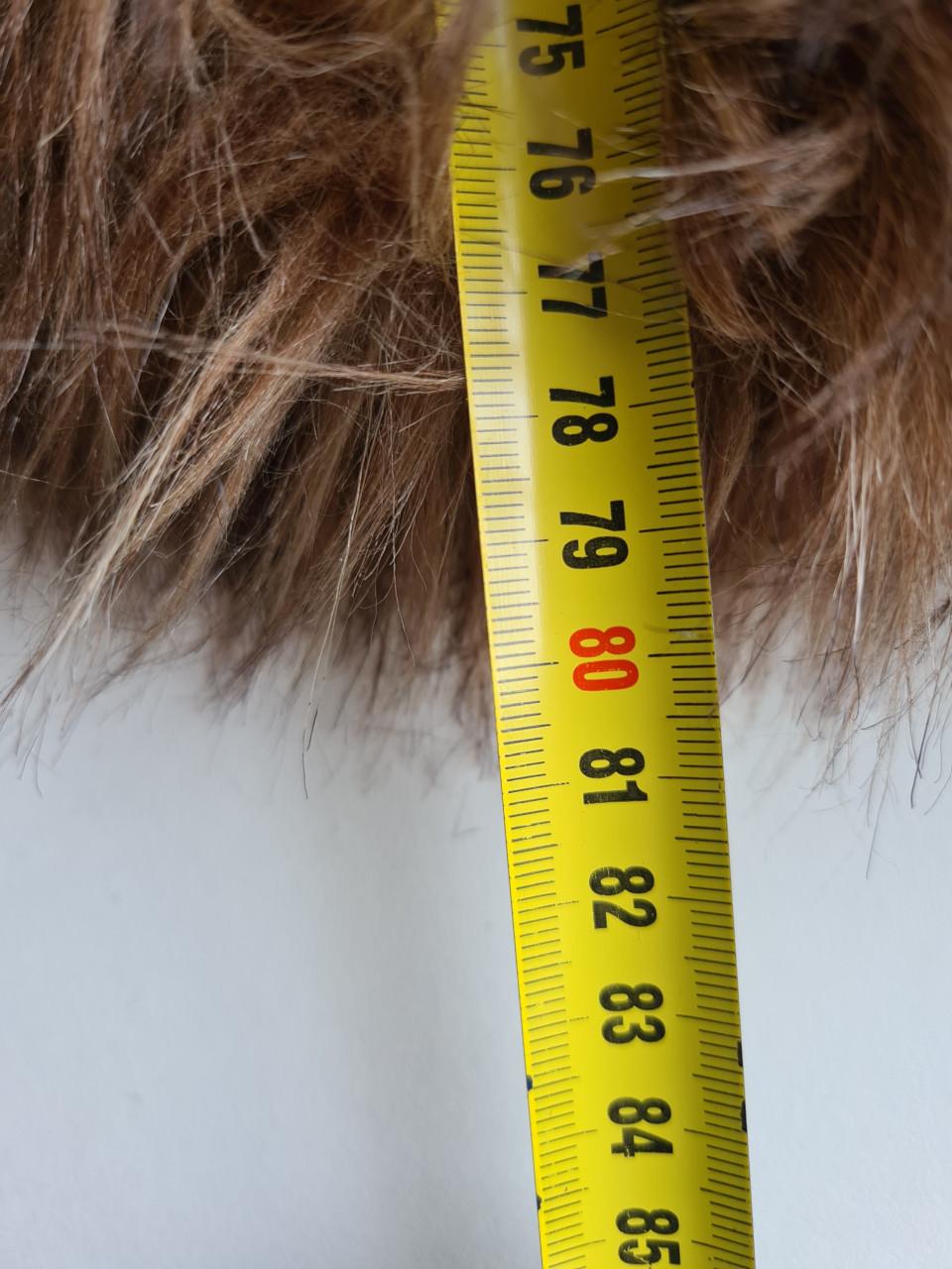 Mooie bruine fake fur lange bodywarmer van Forever21  Maat L