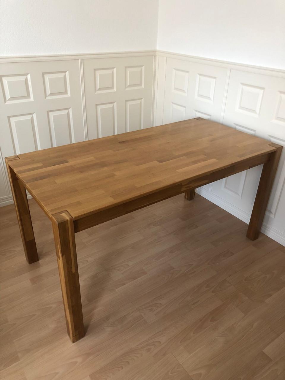 Massief eiken eettafel 160x80