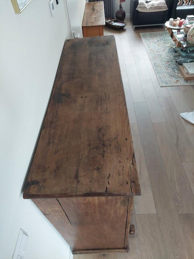 Antieke eikenhouten Hollandse melkkast