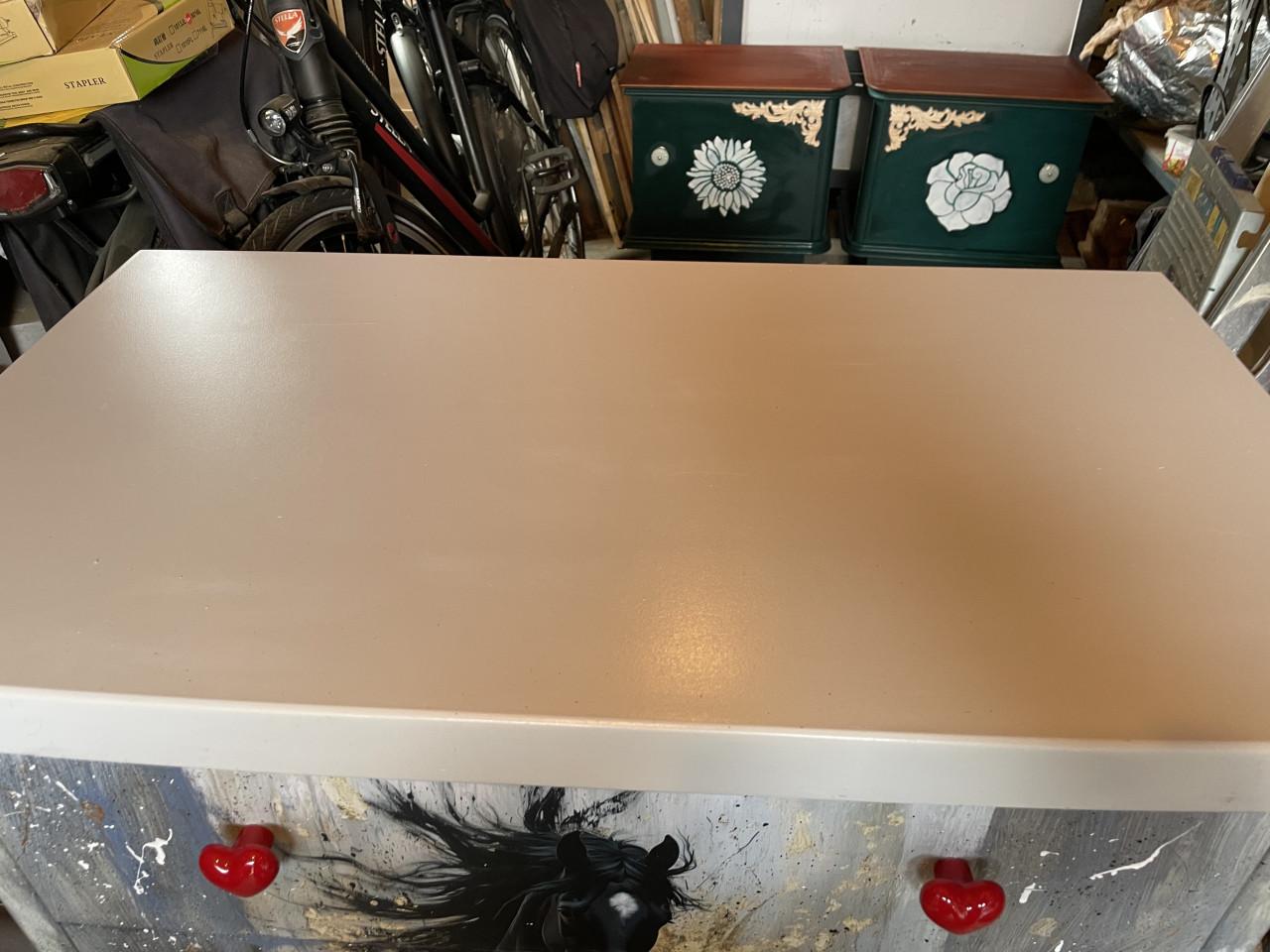 Unieke ladekast met paardenafbeelding