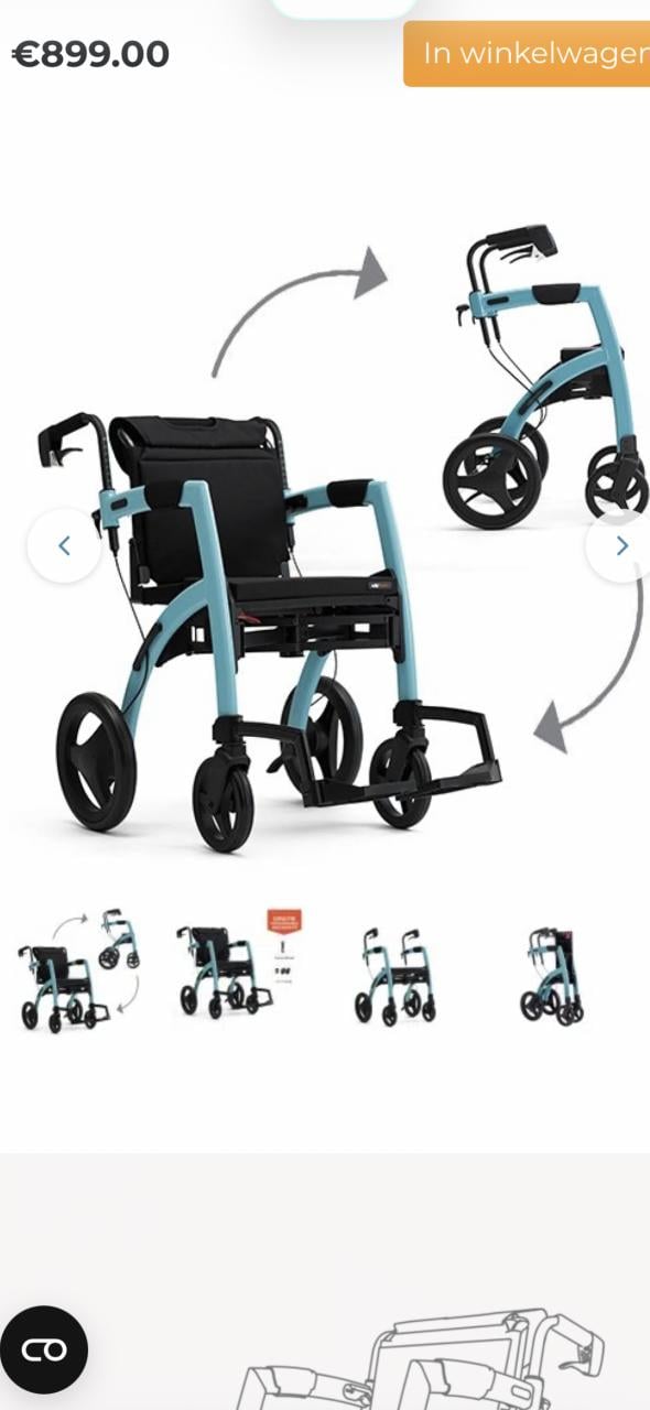 Rollz motion rolstoel/rollator