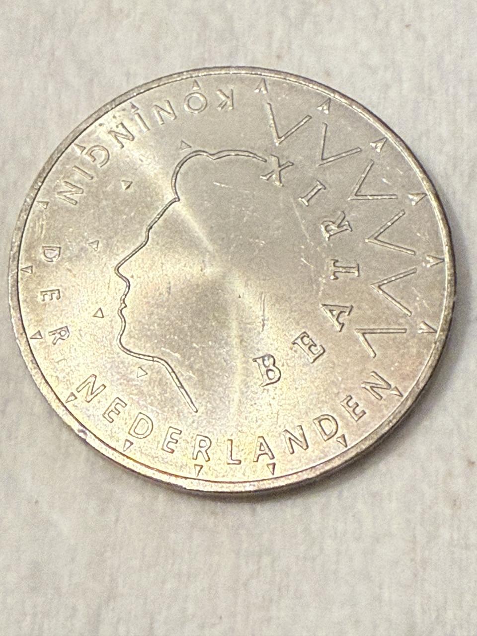 Zilveren 50 gulden munt. 50 jarig huwelijk Juliana en Bernard