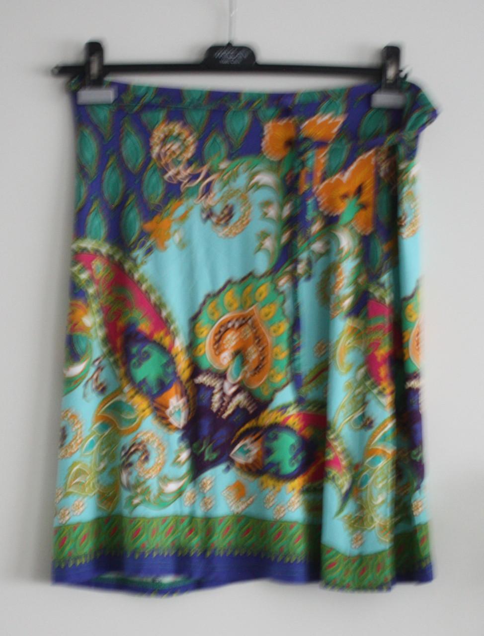 Groene rok met print en kleurtjes  maat 38