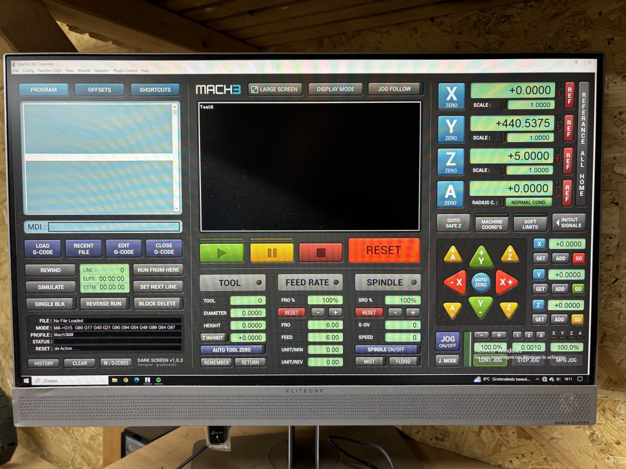 CNC frees werkgebied 60x90cm, 1,5kw spindel, Nema 23