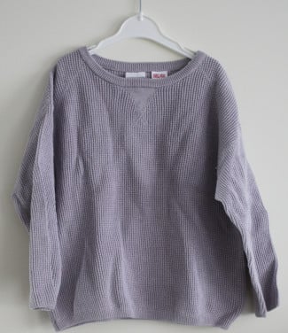 Pastel paarsetrui maat 110
