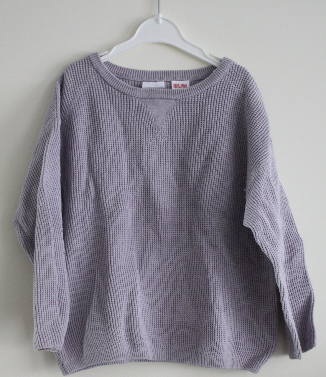 Pastel paarsetrui maat 110