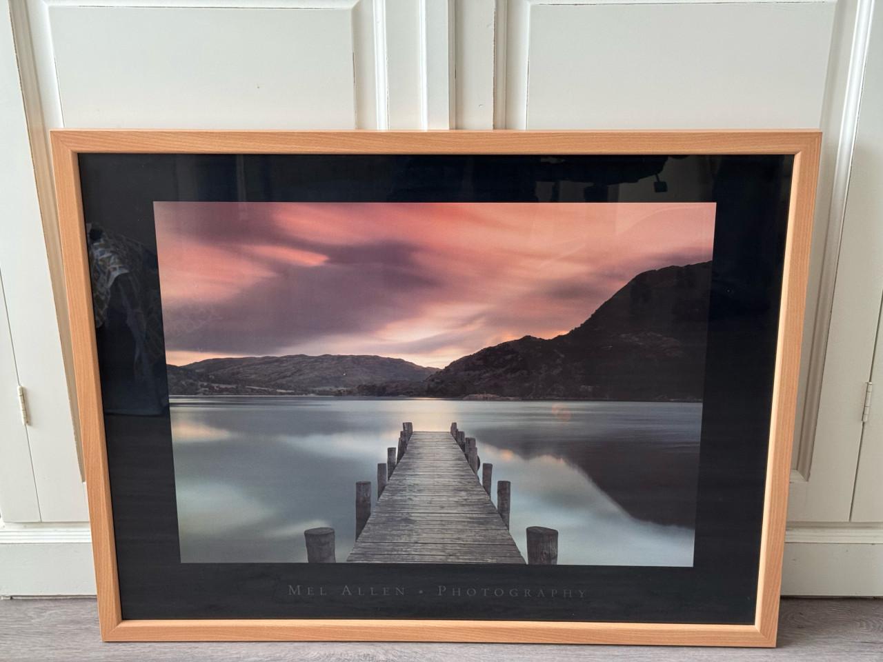 Grote houten wissellijst met prachtige afbeelding, 60x80cm