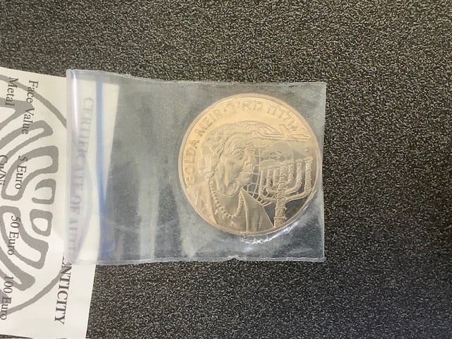Penning Israël 5 euro 1996 “Golda Meir”.