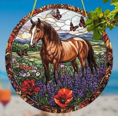 Raamhanger paard ( kleurrijk )