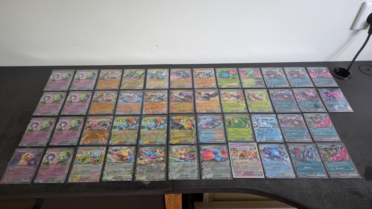 46 zeldzame ex pokemon kaarten