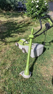 Bijna gratis: grasmaaier en grastrimmer, elektrisch