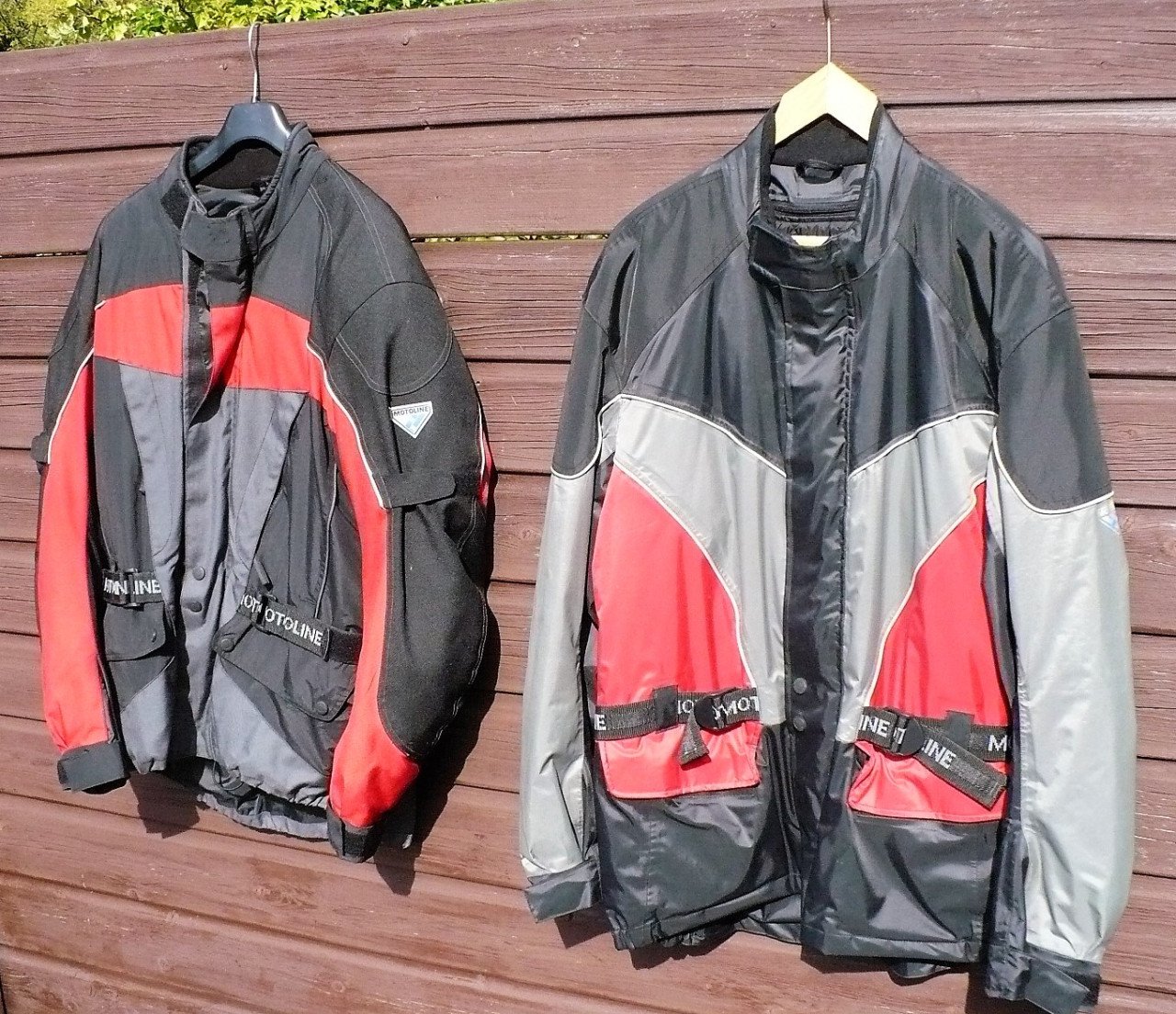 Motoline motorjas xxl kleur zwart met grijs en rood