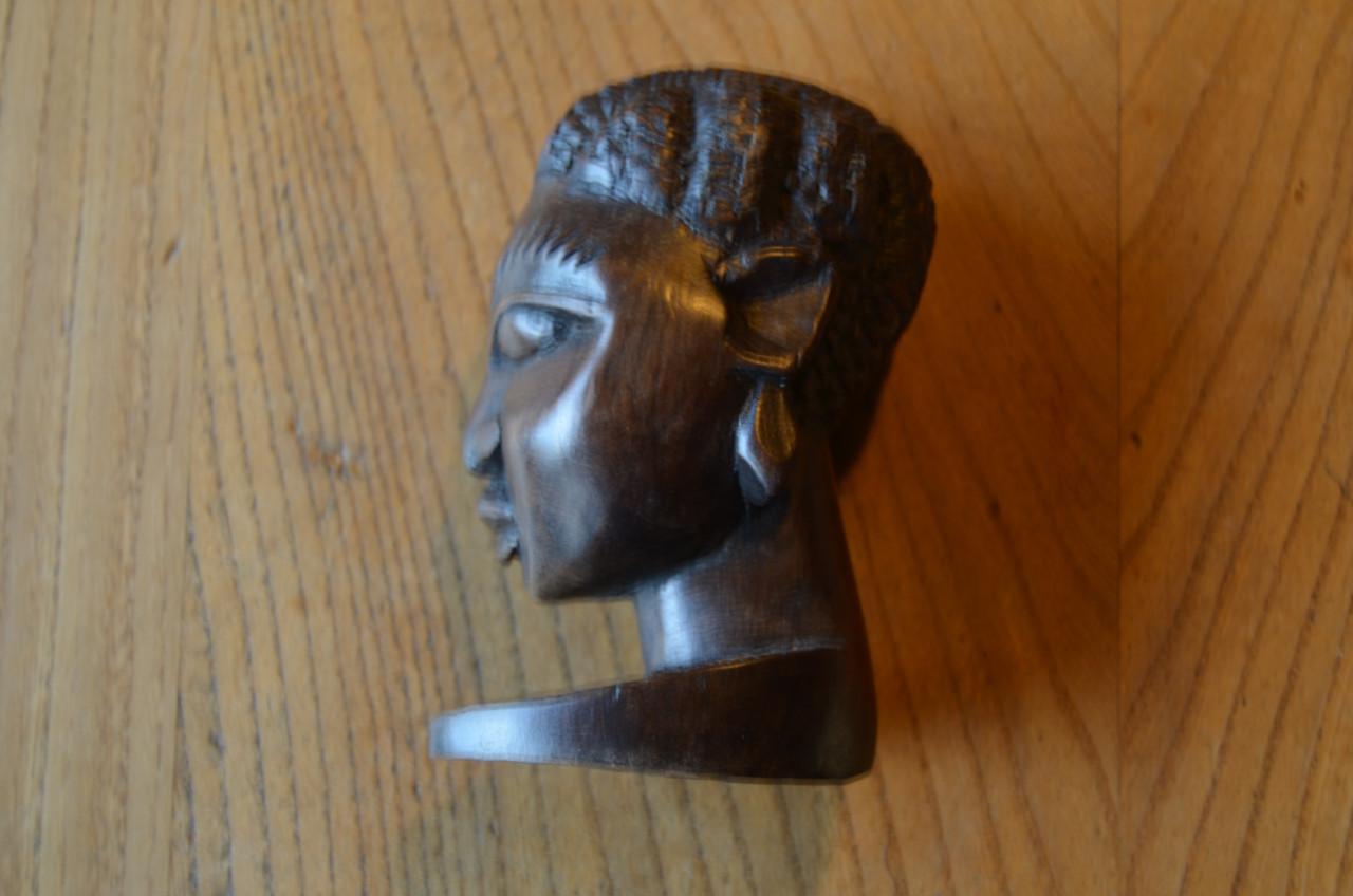 Houtsnijwerk Afrikaans vrouwenhoofd