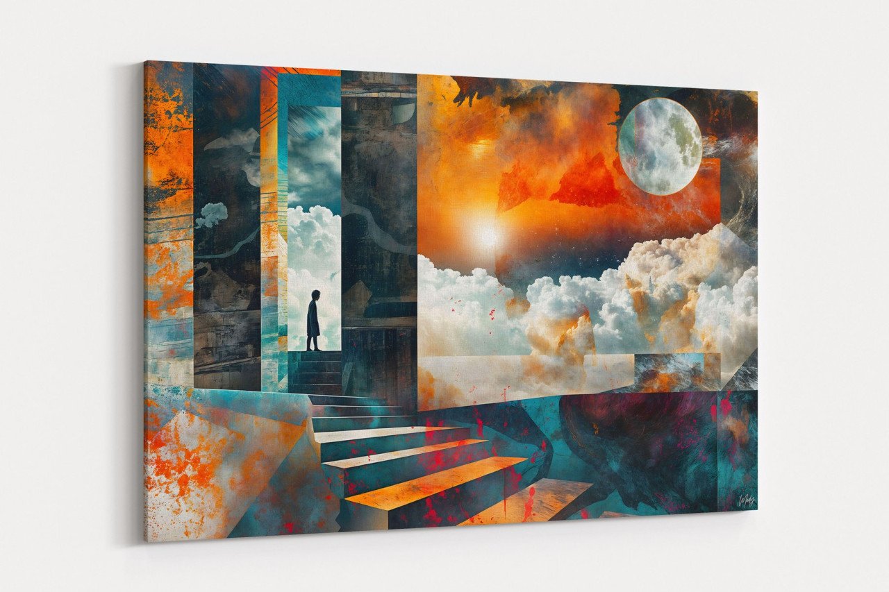 " MoonChild" Unieke editie 1/1 Digitaal schilderij/Giclee - Formaat 120x80