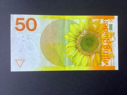 Nederland , 50 gulden 1982 Zonnebloem.