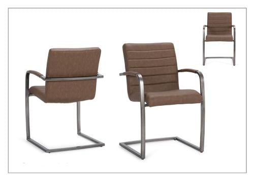 6 NIEUWE EETKAMERSTOELEN MET ARM