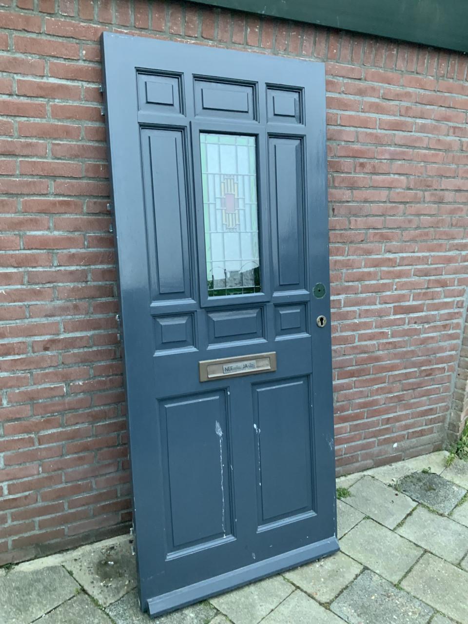 Voordeur met glas in lood