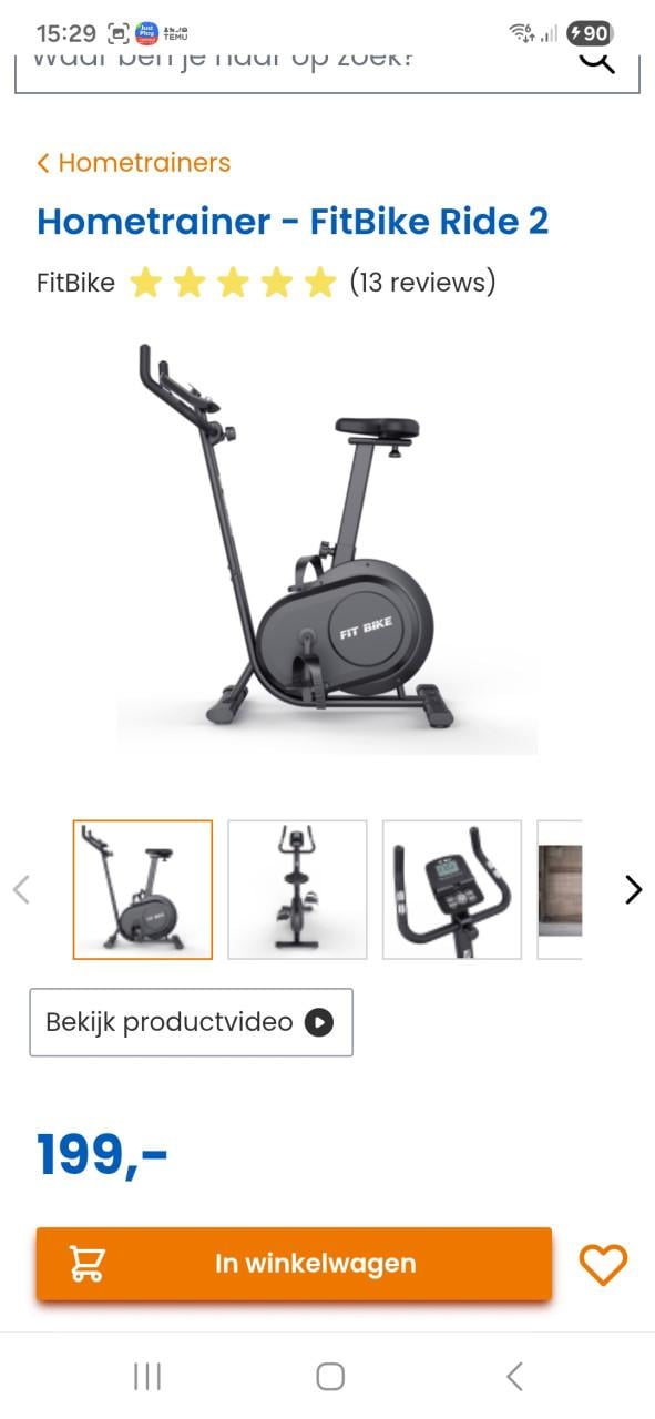 Hometrainer nog in doos