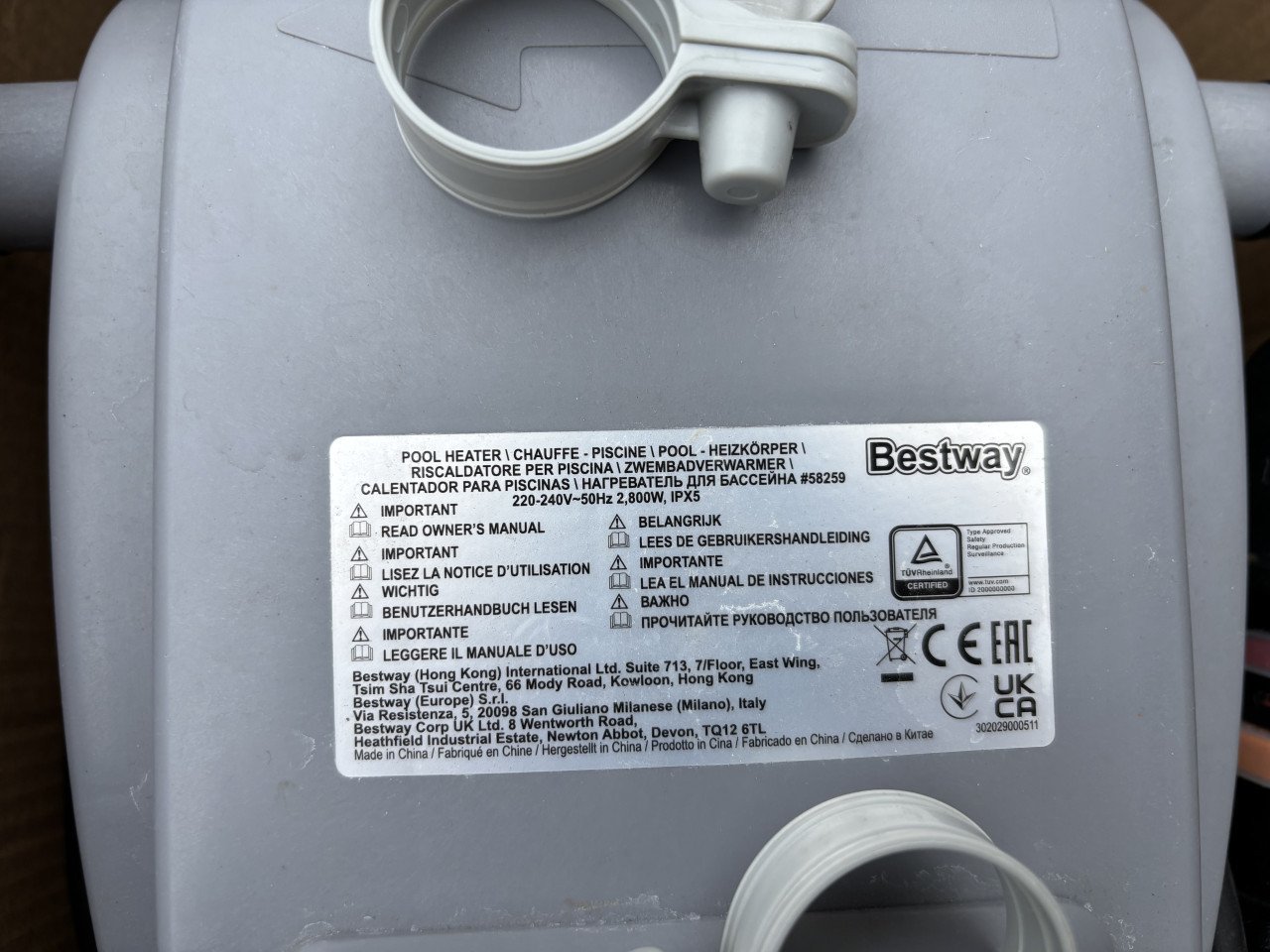 Bestway zwembadverwarming/ heater 2.8 kW