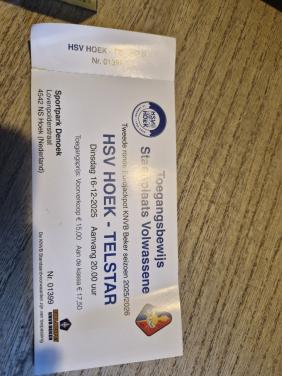 Toegangsbewijs hoek- telstar