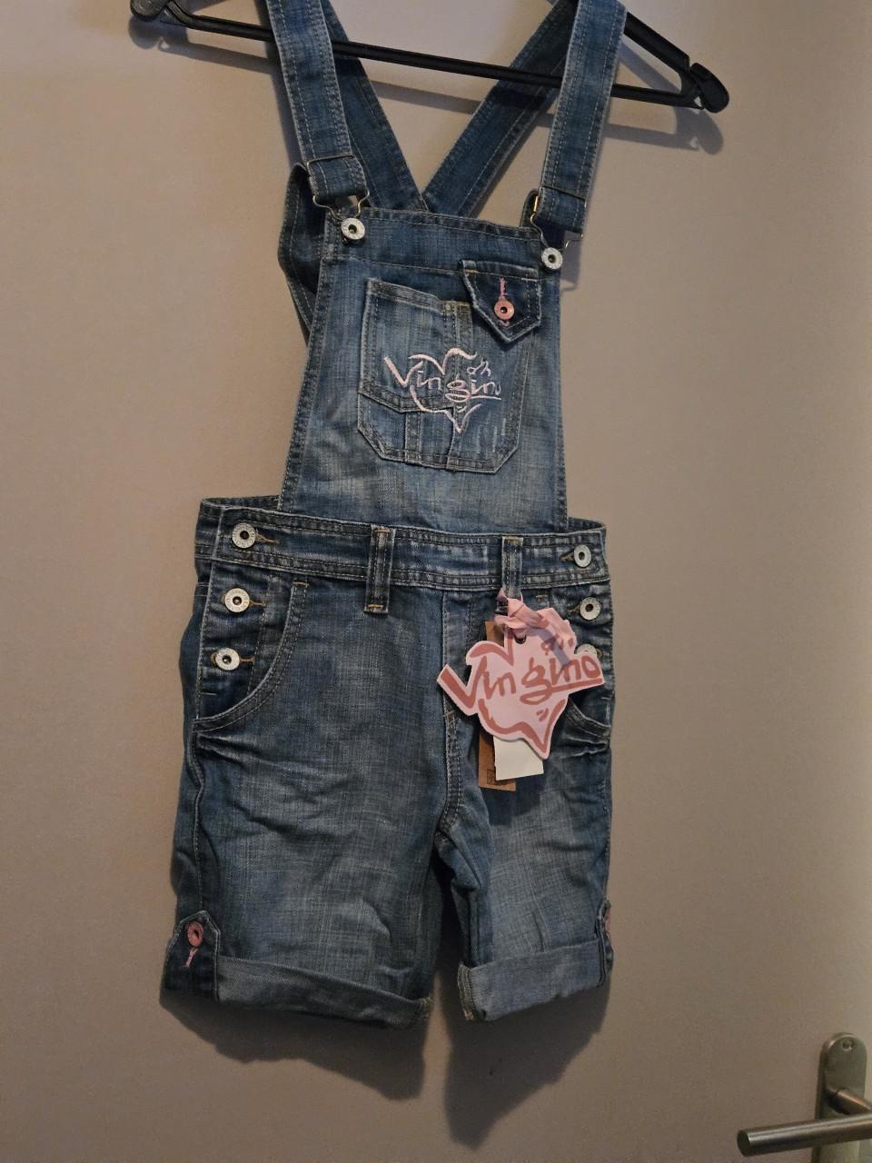 Denim Jeans korte tuinbroek Vingino Maat 146  11 jaar. Nieuw