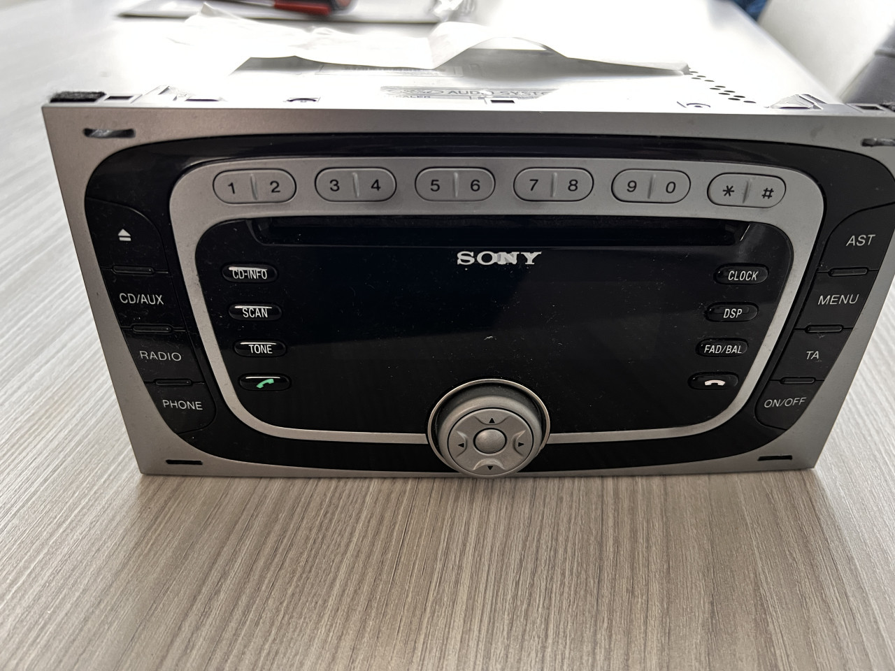 Sony auto radio voor ford