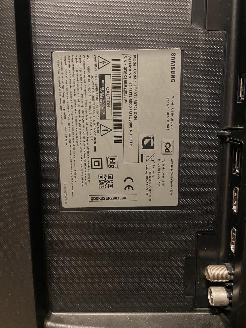 Samsung UE50TU8072 (50″ Crystal UHD)