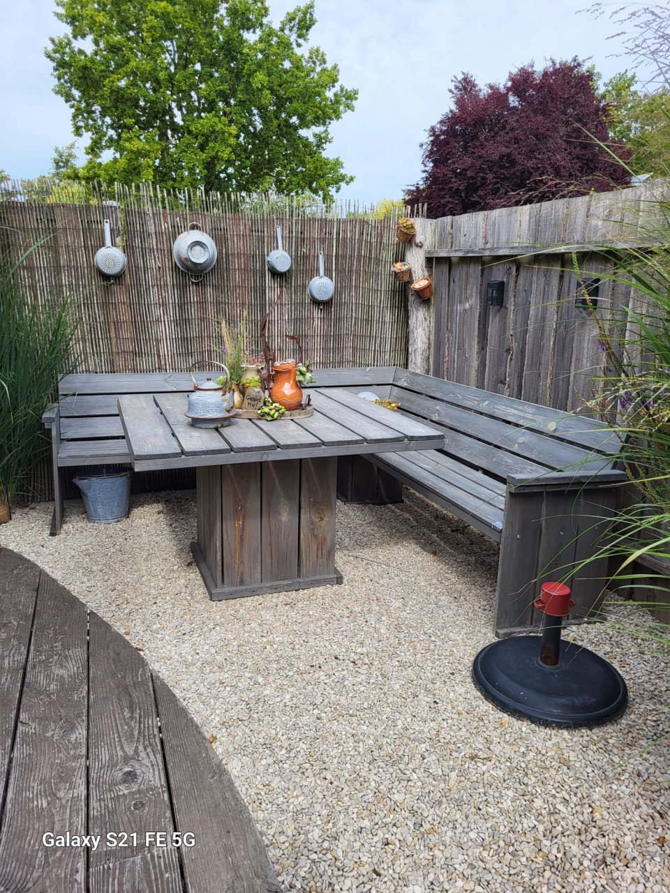 Tuin hoekbank en tafel