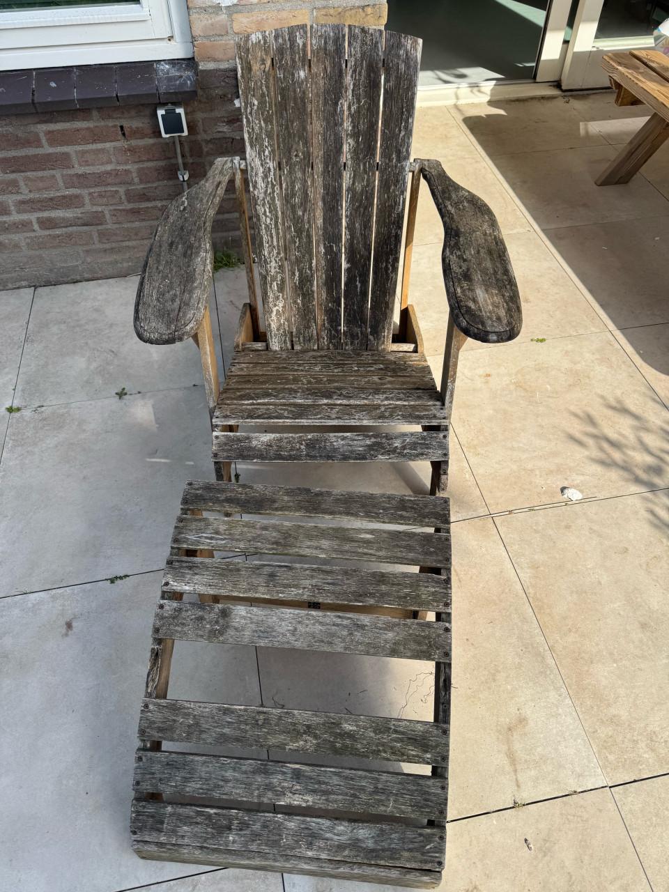 Gratis houten tuinstoel - opknapper